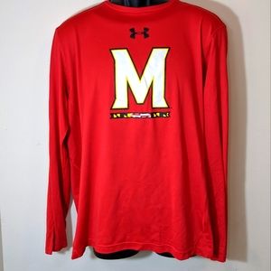 Under Armor red long sleeve t-shirt, Large
